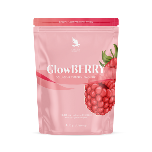 Glow Berry, limonadă cu colagen și aromă de zmeură 450 g